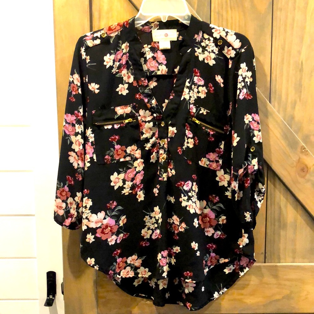 Wishful Park Black and Pink Top